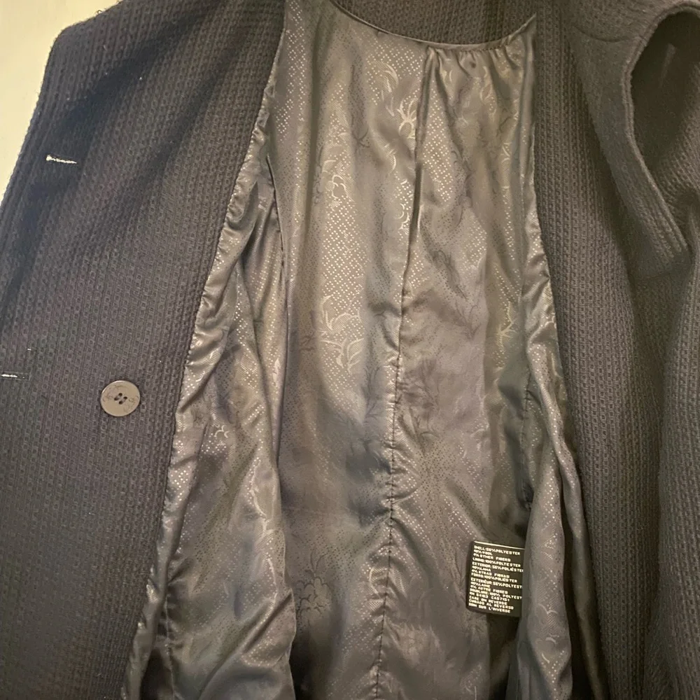 Jessica Simpson Navy Pea Coat with Gold Accents - Picture 5 of 6